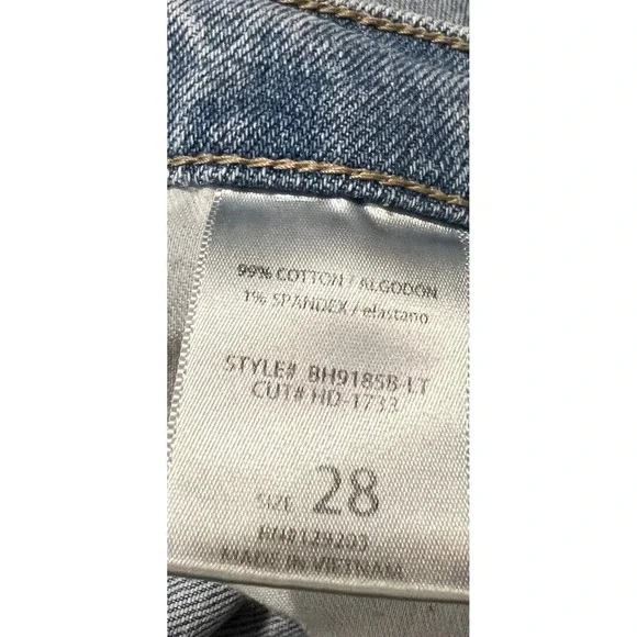 Bohme Women's Size 28 Light Wash High Rise Distressed Wide Leg Jeans - Picture 4 of 6